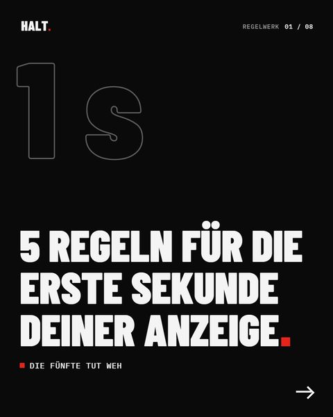 Titelbild: 5 Regeln für die erste Sekunde deiner Anzeige.