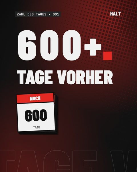 Titelbild aus unserem Video: die Zahl 600+ in großer Schrift.